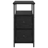 Éjjeliszekrény 2 pcs Musta tammi 30 x 60 x 60 cm Faanyag