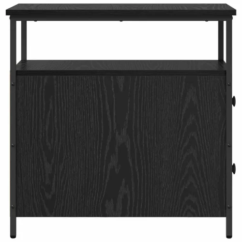 Éjjeliszekrény 2 pcs Musta tammi 30 x 60 x 60 cm Faanyag