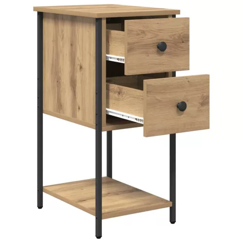 Éjjeliszekrény 2 pcs kézműves tölgy 32 x 42 x 70 cm Faanyag