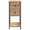 Éjjeliszekrény 2 pcs kézműves tölgy 32 x 42 x 70 cm Faanyag