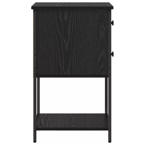 Éjjeliszekrény 2 pcs Musta tammi 32 x 42 x 70 cm Faanyag