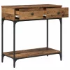 Konzolasztal fiókkal Régi fa 75 x 34.5 x 75 cm Faanyag