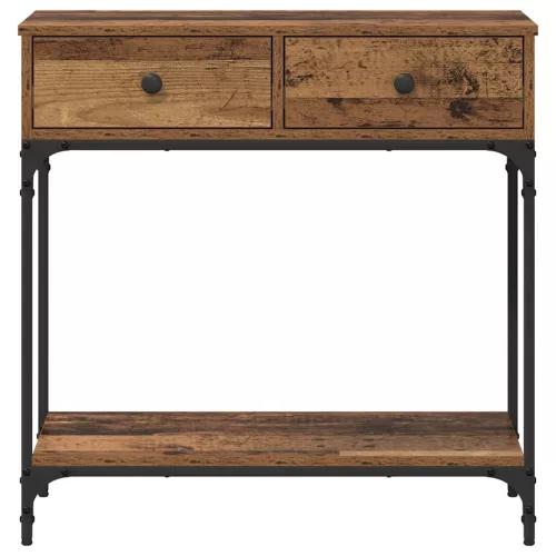 Konzolasztal fiókkal Régi fa 75 x 34.5 x 75 cm Faanyag