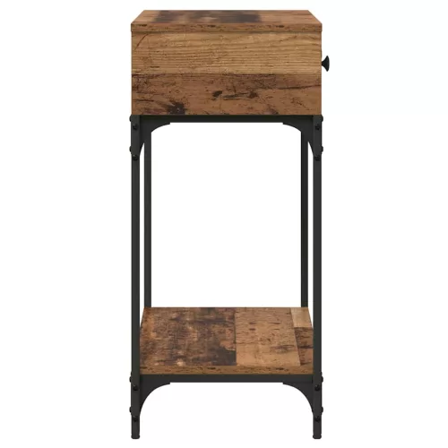 Konzolasztal fiókkal Régi fa 75 x 34.5 x 75 cm Faanyag