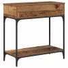 Konzolasztal fiókkal Régi fa 75 x 34.5 x 75 cm Faanyag