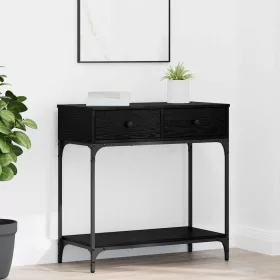 Konzolasztal fiókkal Musta tammi 75 x 34.5 x 75 cm Faanyag