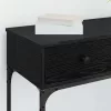 Konzolasztal fiókkal Musta tammi 75 x 34.5 x 75 cm Faanyag