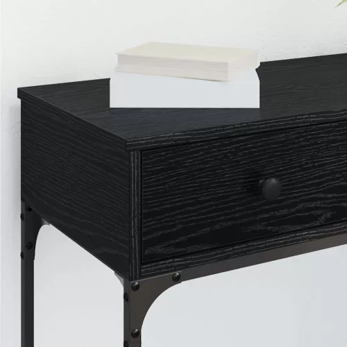 Konzolasztal fiókkal Musta tammi 75 x 34.5 x 75 cm Faanyag