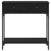 Konzolasztal fiókkal Musta tammi 75 x 34.5 x 75 cm Faanyag