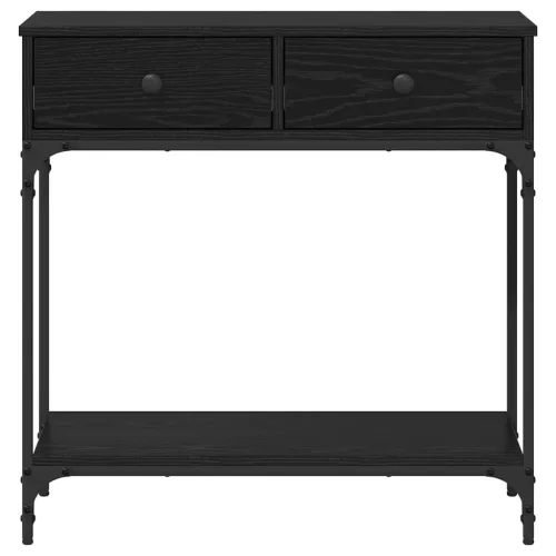 Konzolasztal fiókkal Musta tammi 75 x 34.5 x 75 cm Faanyag