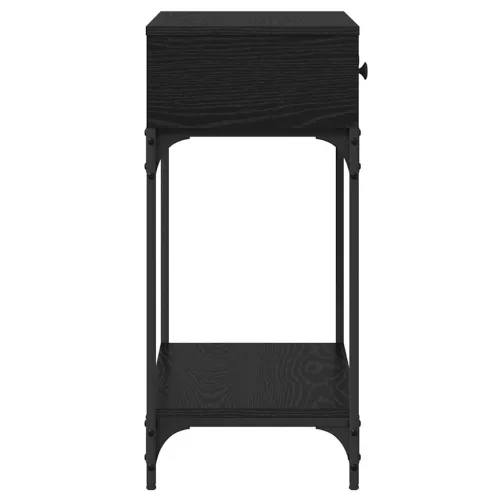 Konzolasztal fiókkal Musta tammi 75 x 34.5 x 75 cm Faanyag