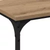 Konzolasztal kézműves tölgy 200 x 29 x 75 cm Mérnöki fa és fém