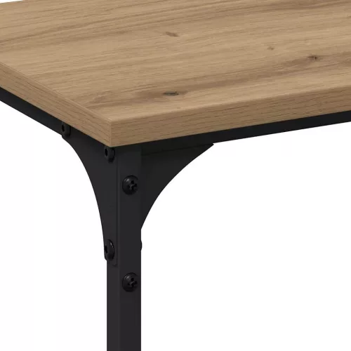 Konzolasztal kézműves tölgy 200 x 29 x 75 cm Mérnöki fa és fém