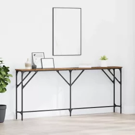   Konzolasztal Öreg fa 180 x 23 x 75 cm Műgyantás fa és fém