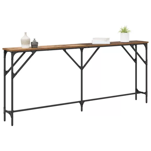 Konzolasztal Öreg fa 180 x 23 x 75 cm Műgyantás fa és fém