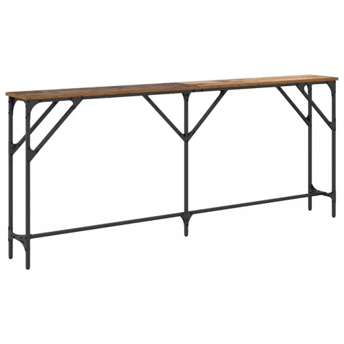 Konzolasztal Öreg fa 180 x 23 x 75 cm Műgyantás fa és fém
