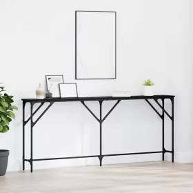   Konzolasztal Musta tammi 180 x 23 x 75 cm Műgyantás fa és fém