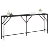 Konzolasztal Musta tammi 180 x 23 x 75 cm Műgyantás fa és fém