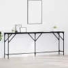 Konzolasztal Musta tammi 200 x 29 x 75 cm Műgyantás fa és fém