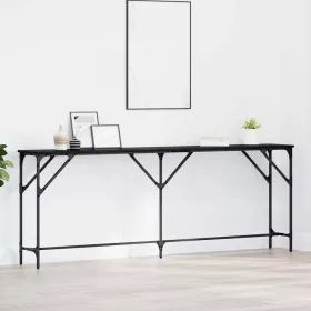   Konzolasztal Musta tammi 200 x 29 x 75 cm Műgyantás fa és fém