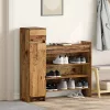 Cipősszekrény fiókkal Régi fa 100.5 x 28 x 100 cm Faanyag