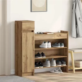   Cipősszekrény kézműves tölgy 100.5 x 28 x 100 cm Faanyag