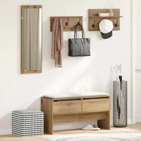 Előszoba bútorkészlet 4 pcs Musta tammi 90 x 31 x 46.5 cm