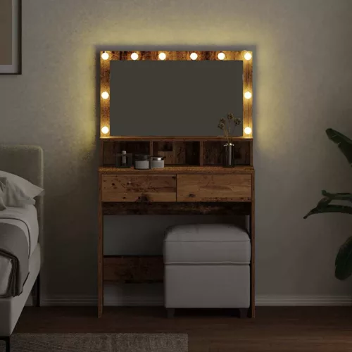 Öltözködőasztal fiókkal Régi fa 80 x 41 x 134,5 cm Faanyag