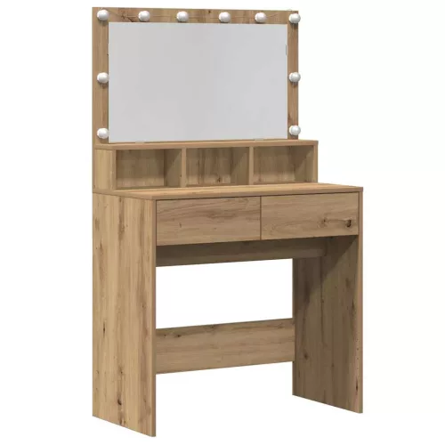 Öltözködőasztal kézműves tölgy 80 x 41 x 134,5 cm Faanyag