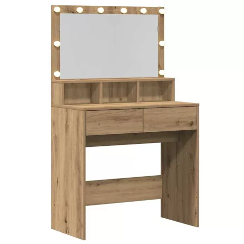 Öltözködőasztal kézműves tölgy 80 x 41 x 134,5 cm Faanyag