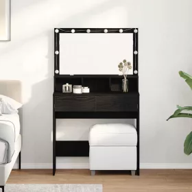   Öltözködőasztal fiókkal Musta tammi 80 x 41 x 134,5 cm Faanyag
