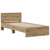 Ágykeret fejtámlával kézműves tölgy 90 x 200 cm Faanyag