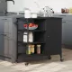 Konyhai kocsi Musta tammi 87.5 x 38.5 x 84.5 cm Faanyag