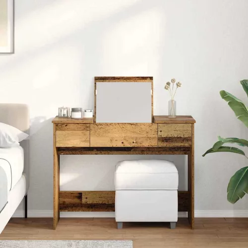 Öltözködőasztal fiókkal Régi fa 100 x 45 x 76 cm Faanyag