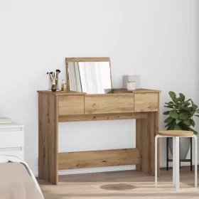   Öltözködőasztal fiókkal kézműves tölgy 100 x 45 x 76 cm Faanyag
