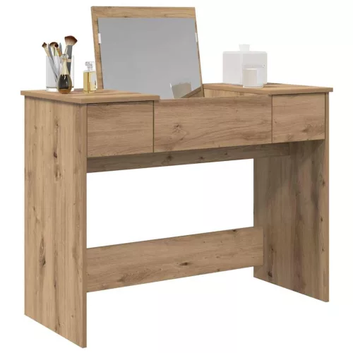 Öltözködőasztal fiókkal kézműves tölgy 100 x 45 x 76 cm Faanyag