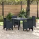 Kerti Asztal Antracit 100 x 100 x 73 cm polirattan