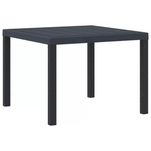 Kerti Asztal Antracit 100 x 100 x 73 cm polirattan