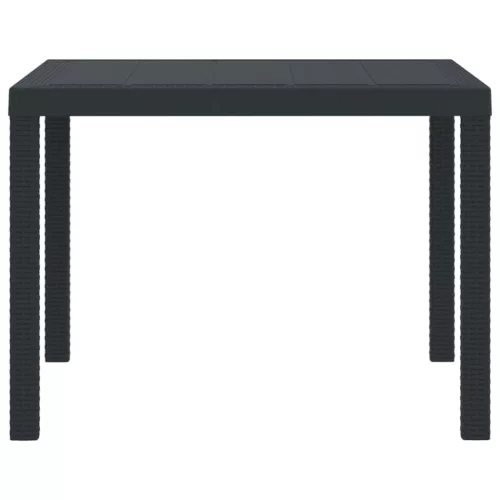 Kerti Asztal Antracit 100 x 100 x 73 cm polirattan