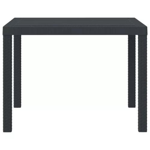 Kerti Asztal Antracit 100 x 100 x 73 cm polirattan
