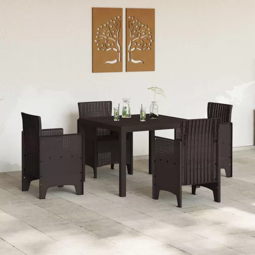 Kerti Asztal Barna 100 x 100 x 73 cm polirattan