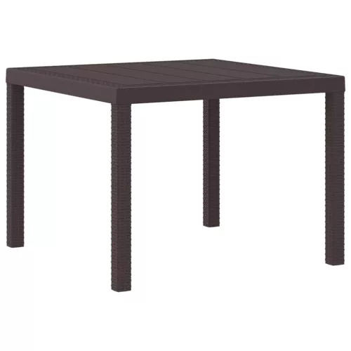 Kerti Asztal Barna 100 x 100 x 73 cm polirattan