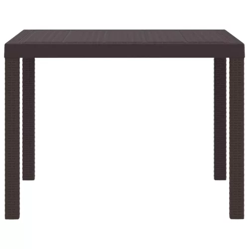 Kerti Asztal Barna 100 x 100 x 73 cm polirattan