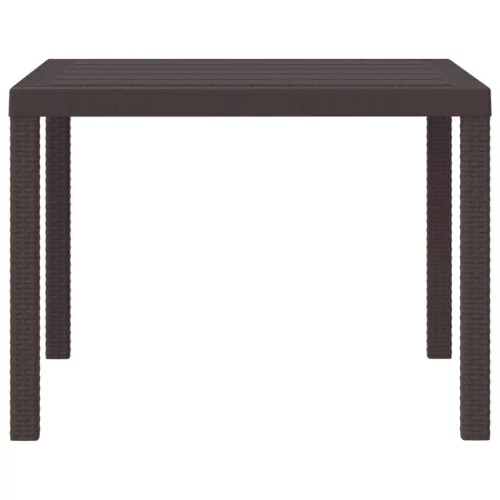 Kerti Asztal Barna 100 x 100 x 73 cm polirattan