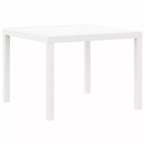 Kerti Asztal Fehér 100 x 100 x 73 cm polirattan