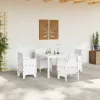 Kerti Asztal Fehér 100 x 100 x 73 cm polirattan