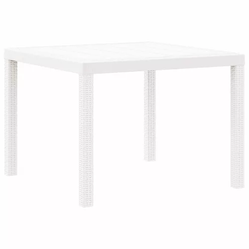 Kerti Asztal Fehér 100 x 100 x 73 cm polirattan