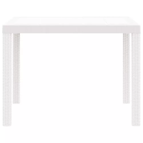 Kerti Asztal Fehér 100 x 100 x 73 cm polirattan