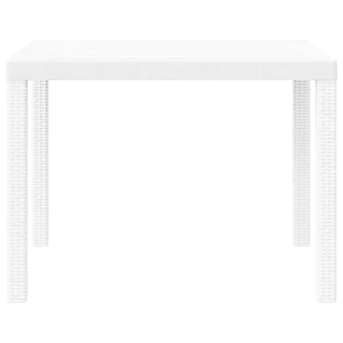 Kerti Asztal Fehér 100 x 100 x 73 cm polirattan