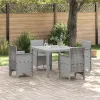 Kerti Asztal Világosszürke 100 x 100 x 73 cm polirattan